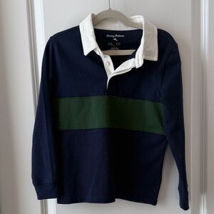 Tommy Bahama Kids Navy and Green Button Down Shirt